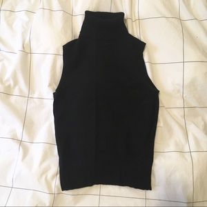 Ann Taylor 100% cashmere turtleneck shell black